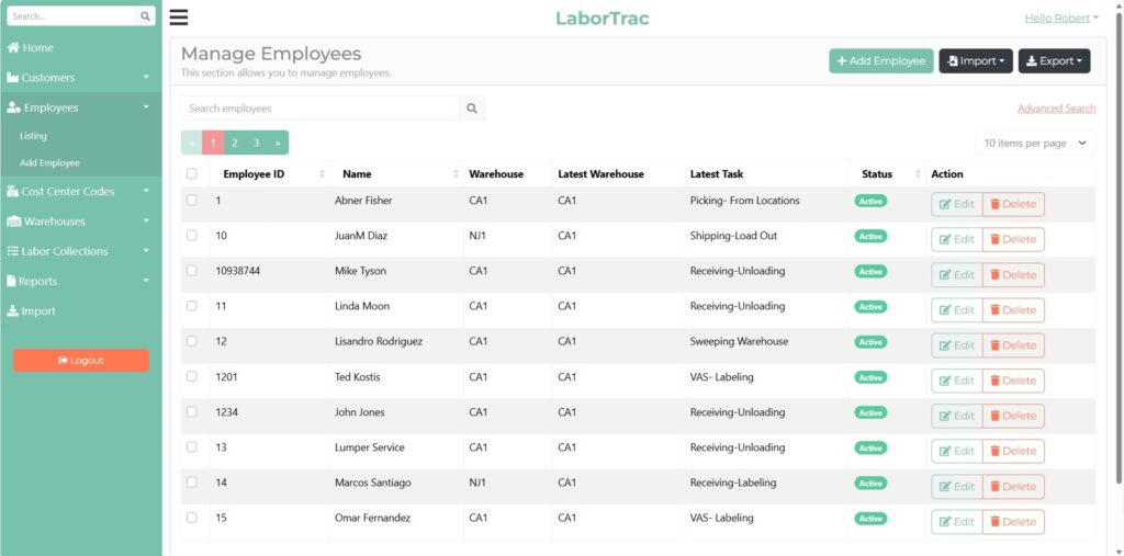 LaborTrac - Employee Management Software Dashboard